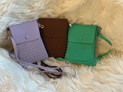 Basket Weave Crossbody Purse