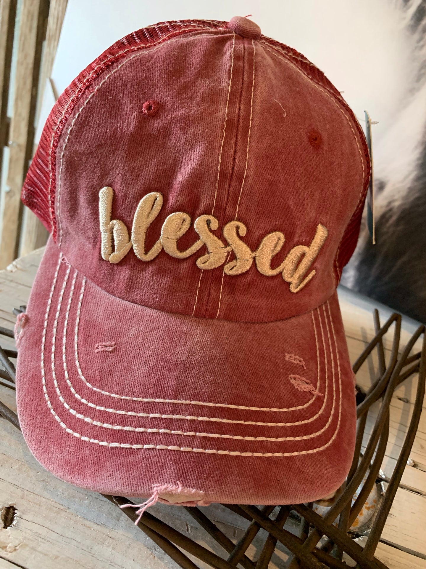 Maroon Blessed Hat